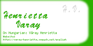 henrietta varay business card